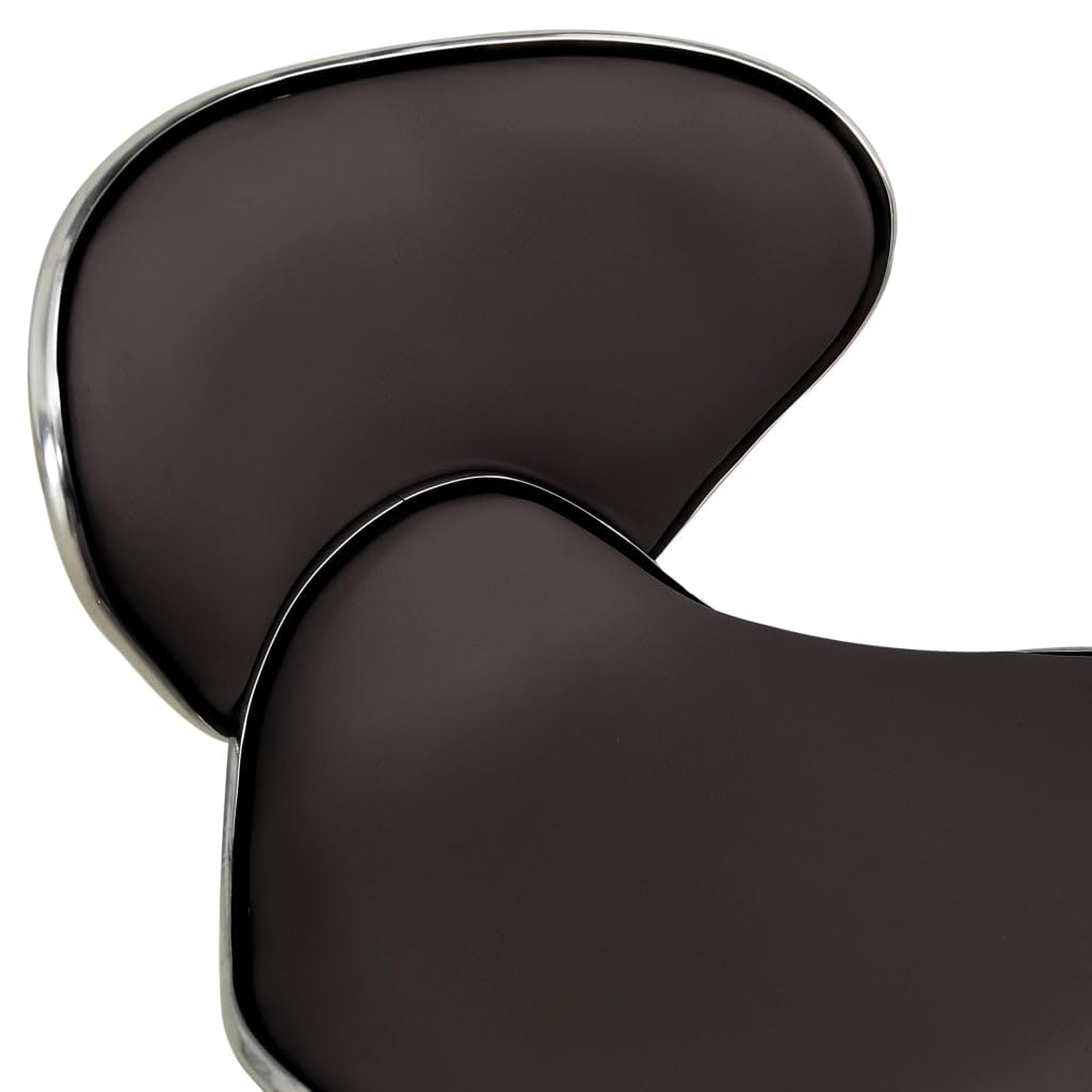 Fryzjer, stołek na kółkach, brązowy, ze sztucznej skóry, z regulacją wysokości, obrotowy, z 5 kółkami, ergonomiczny, do salonu kosmetycznego, fryzjera, studia roboczego, z wyściółką piankową i