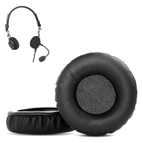 Almohadillas para auriculares Airman 750 de repuesto compatibles con los auriculares para aviación Telex Airman 750 (cuero proteínico y espuma viscoelástica) miniatura 1