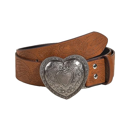 Fashion Hot Girls Carved Heart Buckle Waist Strap Brown Color Belt Adjustable Coat Dress Ladies Waist Belt