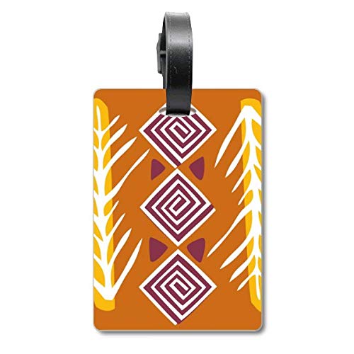 Étiquette valise motif totems ancien Brown Line pour ne plus perdre vos bagages