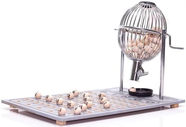Jogo de Bingo Cromado Nº 1 - 75 Pedras, 300 Cartelas