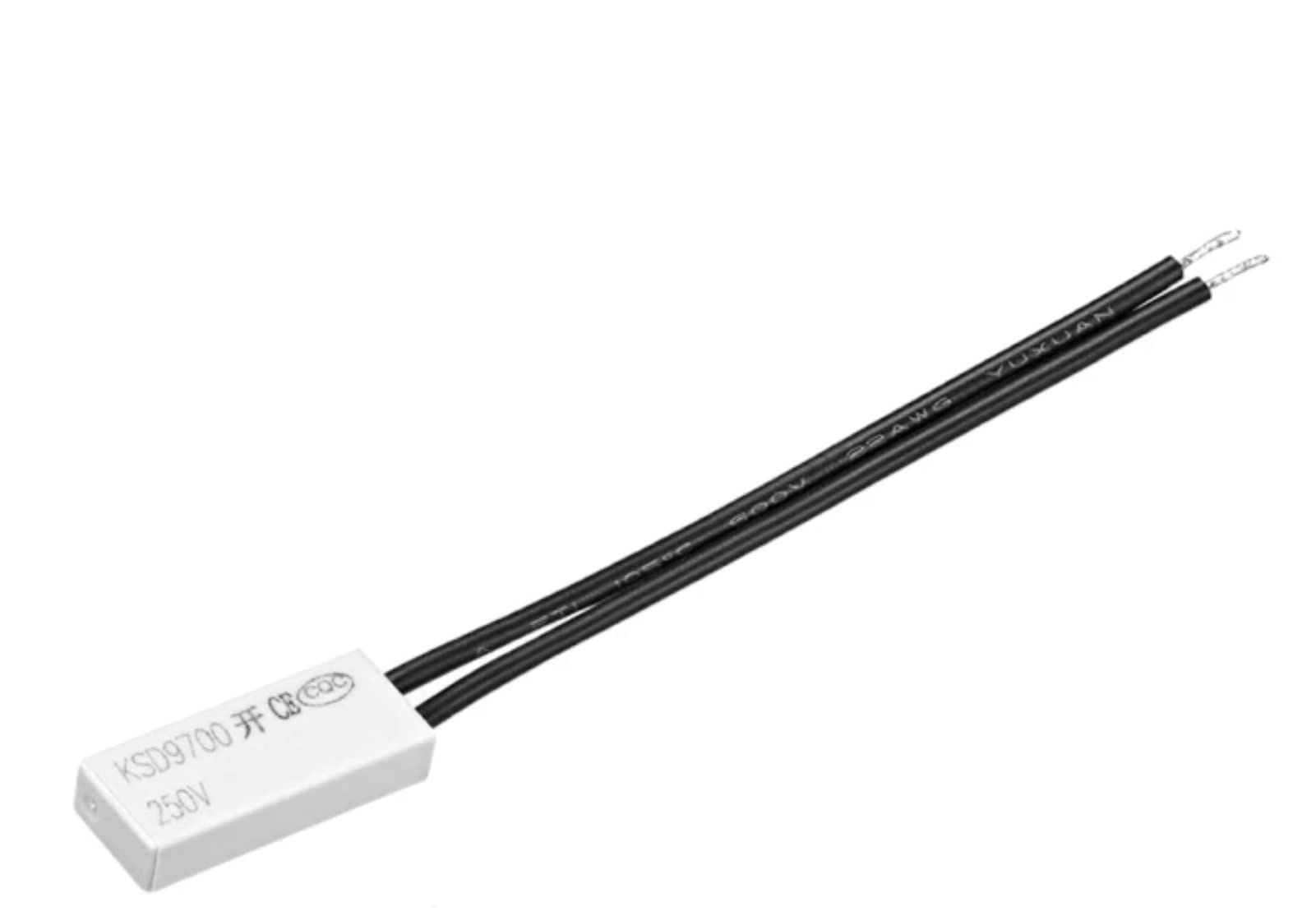 Interruttore Termico KSD9700 A Sonda In Ceramica - Normalmente Chiuso 250V 10A - Termostato Di Protezione 85°C - Alta Sensibilità