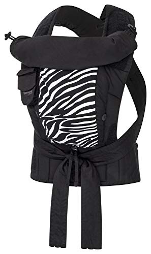Bondolino Plus babydrager inclusief bindinstructies, slim fit zebra.