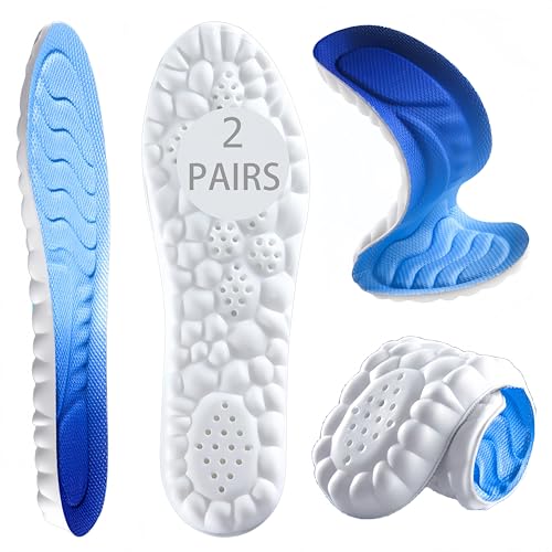 2 Pares Plantillas hombre Mujer football Plantillas deportivas Evita dolores con plantillas fascitis plantar hombre Mujer Zapatillas de Trabajo y Calzado de Uso Diario