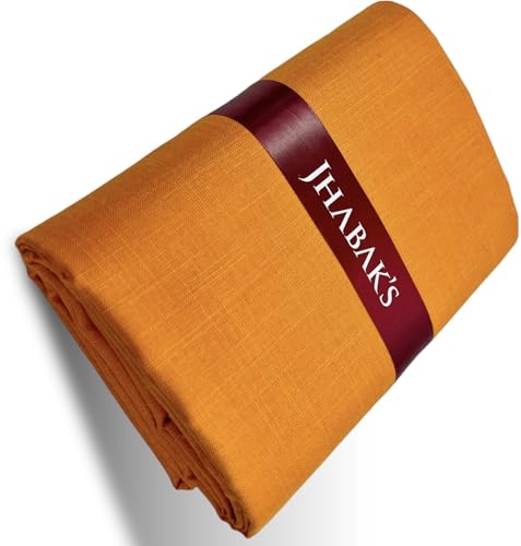 Image of JHABAK'S Unstitched Cotton Blend Solid Shirt & Trouser Fabric - 2.25 m Shirt Cloth - 1.20 m Pant Piece