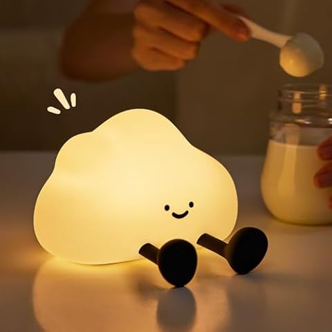 NesveCit Rechargeable Cute Night Light for Kids Room with Timer Cover