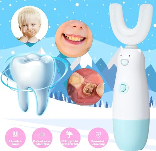 6-Model Kids Sonic Toothbrush for 2-7 Yr Olds Blue