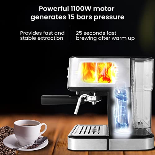 AGARO Imperial Espresso Coffee Maker, Coffee Machine, 15 Bars, Frother