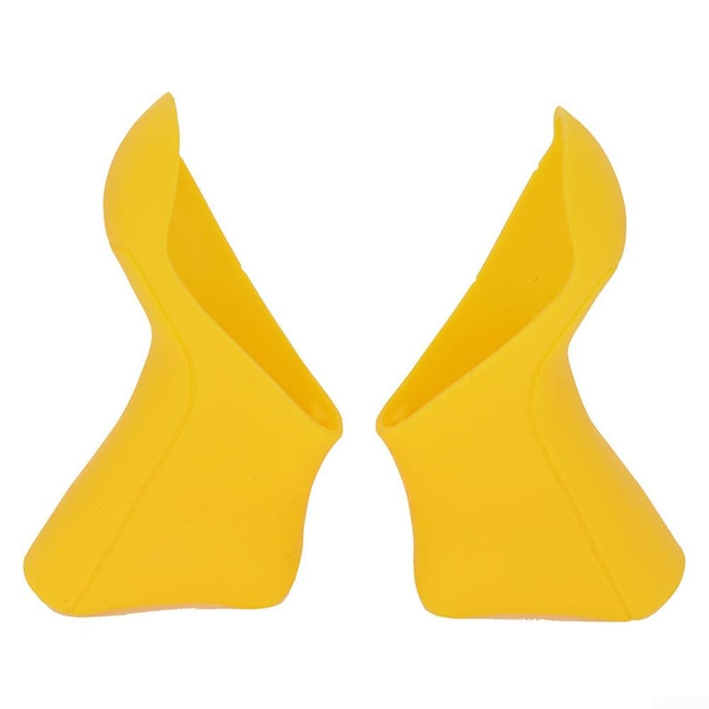 Bike Brake Lever Hoods For ST-2400/3500/ 4500, Silicone Gear Shift Covers Non-Slip Brake Grips(Yellow)