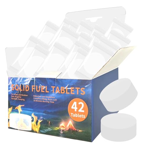Solid Fuel Tablets Fire Starter for Fireplace, for Indoor and Outdoor use, for Campfires, BBQ, Fire Starters for Grill and Wood Stove - Firelighters