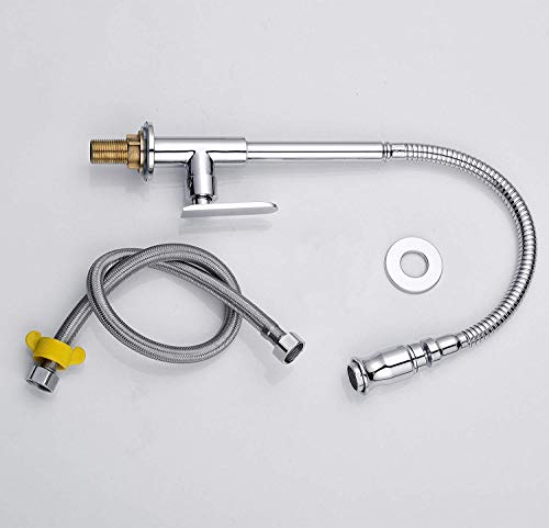 Robinet évier cuisine poignée unique eau froide chrome rotatif universel