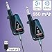 Wireless Guitar System Transmitter Receiver: UHF Cordless 164 Feet Range - 6 Channels USB-C Rechargeable Audio, 220° Rotatable Plug Design for Guitar Bass and Electric Instruments (Black)