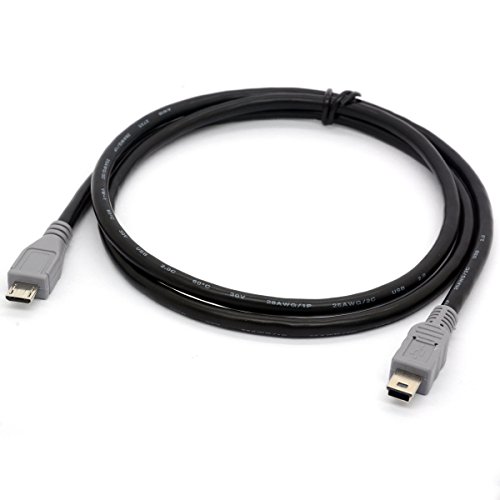 BSHTU Micro USB to Mini 5-pin USB Extension Cable Code OTG Mobile Device Adapter Data Sygn Charger Male to Male Converter (1 Meter) by BSHTU - Image 6