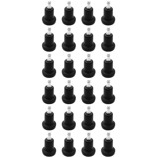 Caster Chair Company Chromcraft Replacement Bell-Shaped Rolling Caster Castor Chair Wheels Stationary Converter Glides (Set of 24)