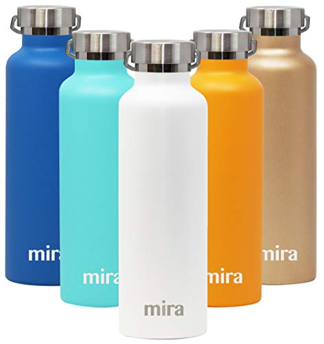 MIRA Alpine Stainless Steel Vacuum Insulated Water Bottle with 2 Lids, Sports Thermos