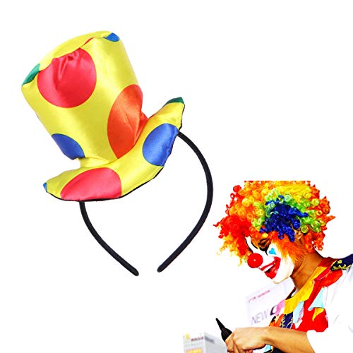 Stobok Jester Headband Clown Top Hat Headband Carnival Costume Funny Performance Props #TOP1