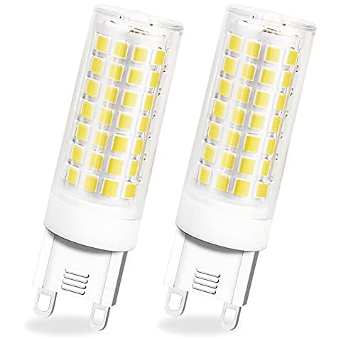 cartaoo G9 Led Bulbs, Dimmable Led Light Bulb(60W Halogen Equivalent),6000k Daylight White,120V No-Flicker Light, Chandelier Lighting Led Bulbs 700LM, pack of 2(daylight white) Cover