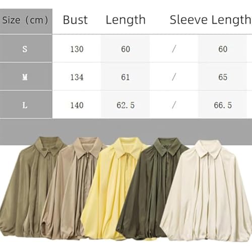 Balloon Sleeve Jacket For Women, Batwing Sleeve Lapel Front Zip Shirts, Oversized Pleated Streetwear Jackets4