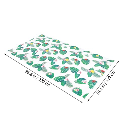 Nolitoy 2Pcs Palm Leaf Tablecloth Wedding Decorations For Ceremony Square Plastic Tablecloth Hawaiian Party Supplies Polyester Table Runner Hawaiian Party Table Hawaii Tablecloth Table Mat #TOP2