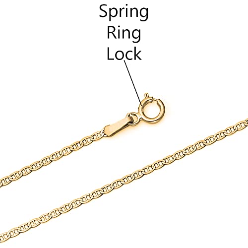 Savlano 14K Solid Gold Italian Chain Anklet For Women & Girls Comes With Gift Box - Made In Italy (10, 1.5Mm) #TOP1