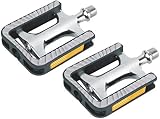 CroMo-Achse CNC gefräst P4B Universal Pedal Modell 930, mit gedichteten Industrielagern (Z-System), für Trekking/Touren/City Alu-Non Slip-p4b, Silber/Schwarz/Grau, 103 x 73 mm