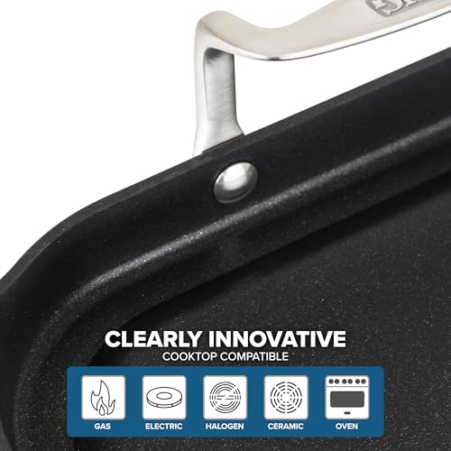 Viking Nonstick Double Burner Griddle, 19 x 11 Inch Hard Anodized Kitchen Grill Pan with Handles, Oven Safe, Works on Gas, Ceramic, and Electric Stove Top by Viking - Image 5
