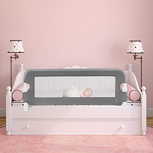 image for BABY JOY Folding Baby Bed Rail, Safety Bed Guard for Toddlers with Sof