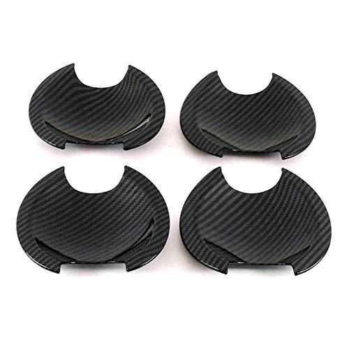 Pexorin Couvercle de poignée de porte extérieure imprimé en fibre de carbone, moulage de bol, garniture de cavité de tasse, cadre de garniture, for Camry 2012-2017, poignée de porte extérieure Protect