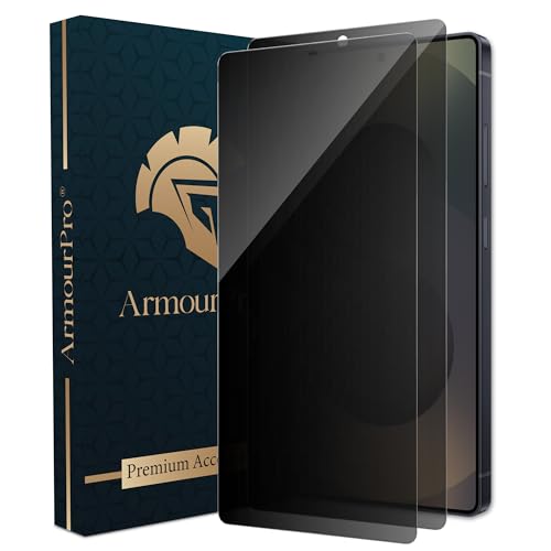 Image of ArmourPro Borderless Privacy Tempered Glass Compatible with Samsung Galaxy S25 Ultra, Pack of 2 Anti-Spy Screen Protector, Anti Peeping Guard, Edge-to-Edge Coverage, 9H Hardness