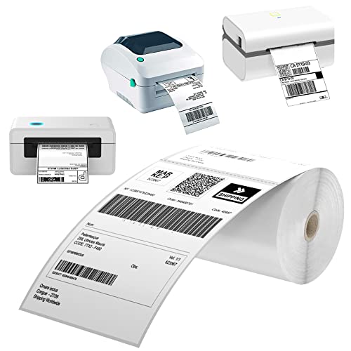 Muotich Thermal Labels 4X6 Roll - 500 Labels, Industrial Labels Direct Thermal Perforated Postage Shipping Label For Rollo, Zebra, Munbyn And Polono Thermal Printer (Not For Dymo) #TOP1