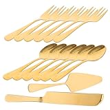 Photo Gallery autsuppl utensili da forno in acciaio coltello seghettato e paletta per taglio e servizio torte con forchette e cucchiai strumenti riutilizzabili per dolci e pizza per cucina e Photo Gallery autsuppl utensili da forno in acciaio coltello seghettato e paletta per taglio e servizio torte con forchette e cucchiai strumenti riutilizzabili per dolci e pizza per cucina e