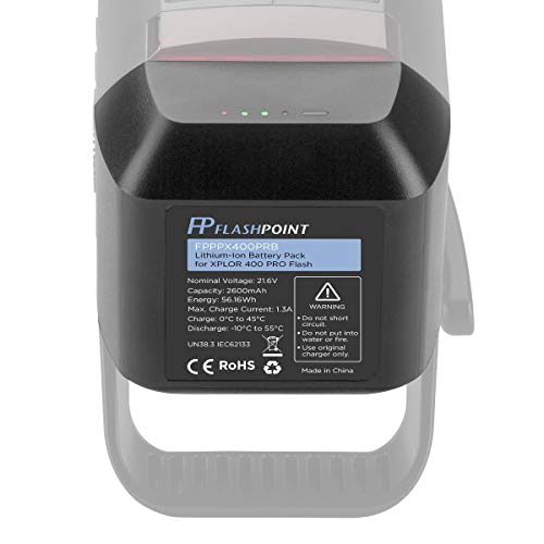 Flashpoint Rechargeable Lithium-Ion Battery Pack For Xplor 400 Pro (Ad400Pro) Flash (21.6V, 2600Mah) - Godox Wb400P #TOP2