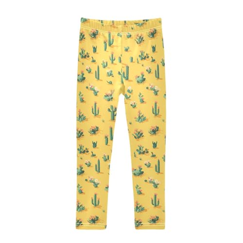 KLL Western Cactus Plant Plants Sage Toddler Girl Active Leggings Stretch Full Length Workout Pants Running
