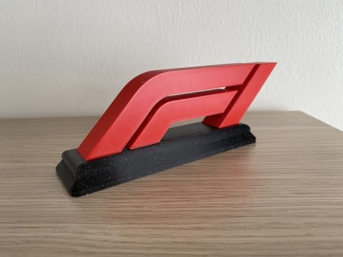 Generic F1 Logo Display Stand, Red and Black, 3D Printed - Image 4