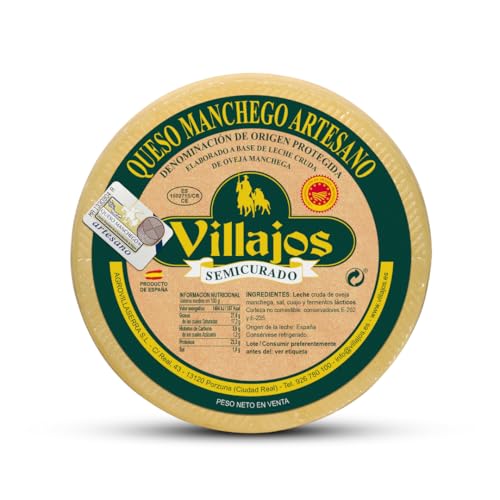VILLAJOS | Queso Manchego Artesano DOP SEMICURADO - Mini