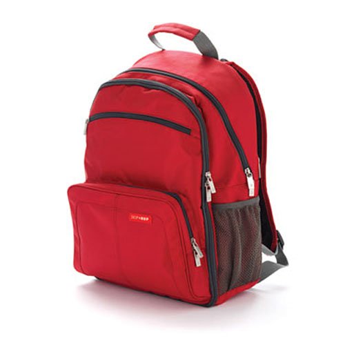 red diaper bag backpack