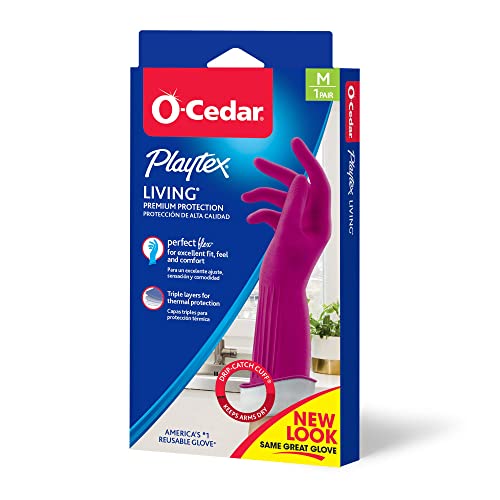 Image of PLAYTEX Living Drip-Catch Cuff Gloves, Medium 1 Pair (Pack of 1)