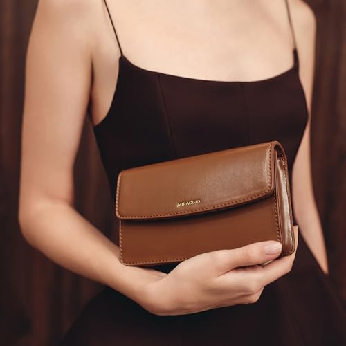 Image of Miraggio Tilly Clutch With Golden Chain Strap | Shoulder Clutch Bag For Women | Soft-Shine Clutches | Gift Items For Women