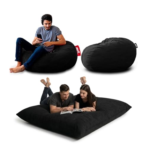 El Mejor Listado de Sillon Tipo Puff - los preferidos. 48 Sillón Puff 2 en 1 con Cama Matrimonial. Relleno de Hule Espuma. Puff: 100x50 cm, Cama: 140x180 cm. Diseño en Tela Gamuza Color Negro.