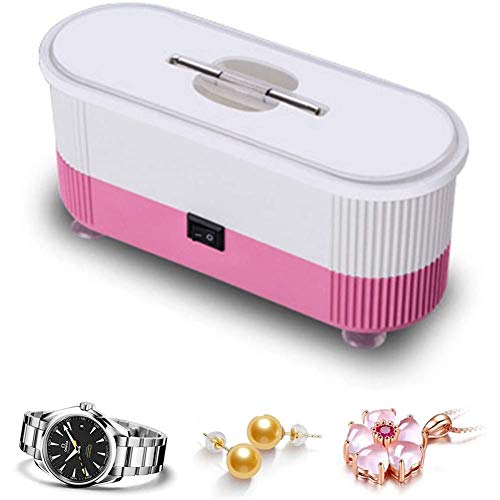 Preisvergleich Produktbild Cestbon Ultraschall-Reinigungsgerät Haushalt Kleiner Mini Multifunktionale Tragbarer Schmuck Brille Reinigungsmaschine Für Münzen Keys Ringe Halskette,Weiß