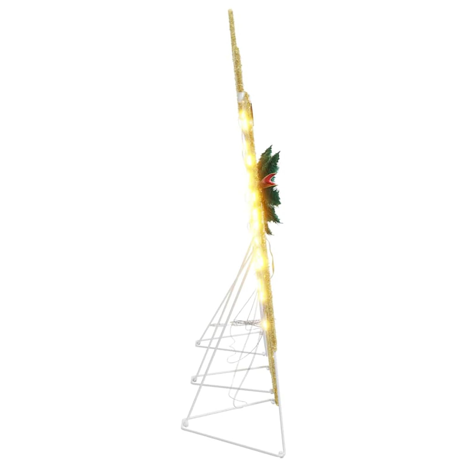 Gecheer LED Rentiere Set 3 STK Warmes Weiss Stoff Figuren mit USB Anschluss Art Deco Design 43x18x66 cm Fuer Weihnachtsdeko Wohnzimmer Terrasse Innen und Aussenbereich