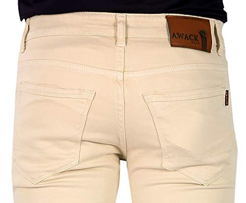 Basilio Cotton Knitted Fabric Stretchable Denim Regular Fit Mid Beige - Image 8