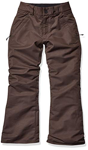 Volcom Girls' Frickin Snowboard Chino Pant, Vintage black, Small