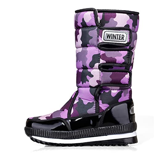 Men Snow Boots Winter Female Boots Thick Plush Waterproof Thigh High Boots Warm Fur Lovers Winter Shoes