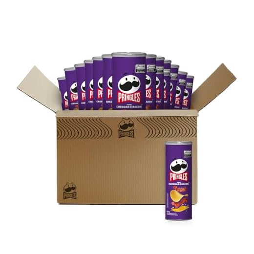 Pack Salgadinho Batata Frita Pringles Cheddar e Bacon 105g com 18 unidades