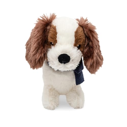 Fuzzl Charlie der King Charles Spaniel Plüschhund und Welpenspielzeug - Interaktives Hundespielzeug mit Quietscher und strapazierfähigen Nähten für kleine und große Hunde Quietschendes Hundespielzeug