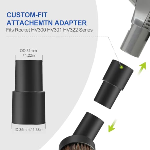 Image of LANMU 1 1 /4 inch Vacuum Attachments Compatible with Shark Navigator Lift-Away NV360 NV352 NV356E, NV501 & Rocket HV301 HV322 Vacuum, Accessories Kit with Adapter for Home, Car Interior Cleaning