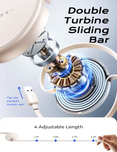 Image of LISEN Multi Charging Cable, 3 in 1 Retractable Charging Cable, Retractable Car Charger with Type C /L /Micro USB Ports for iPhone 17 16 15 14 Pro /Samsung Galaxy S25 /Kindle, Car Accessories, Off-White