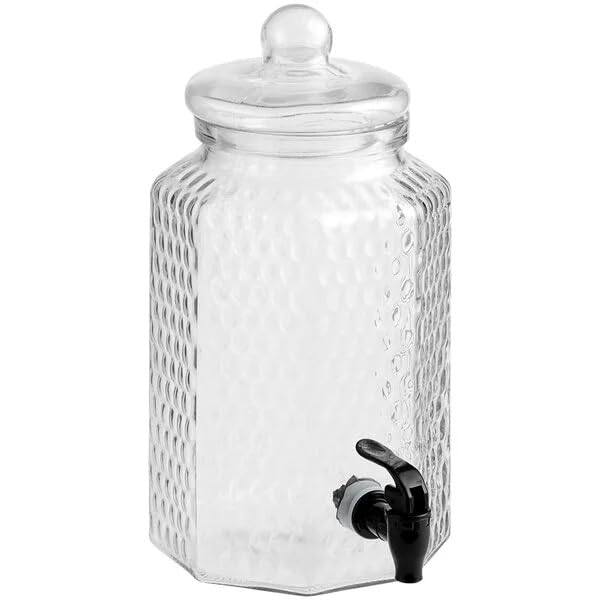 Honeycomb 1 Gallon Glass Beverage Dispenser