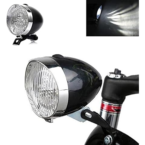 Bright with 3leds Classical Cycling Bicycle Headlight Retro Front Headlamp Vintage Bike LED Lamp Riding Safety Fog Night Head Light Accessories Cover